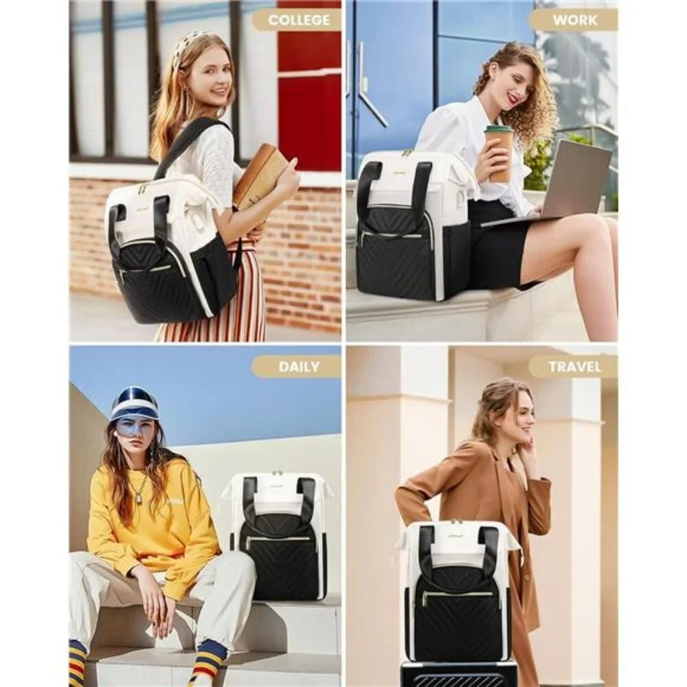 Laptop Backpack for Women, 15.6 Inch Work Laptop Bag,Waterproof - Picture 6 of 7